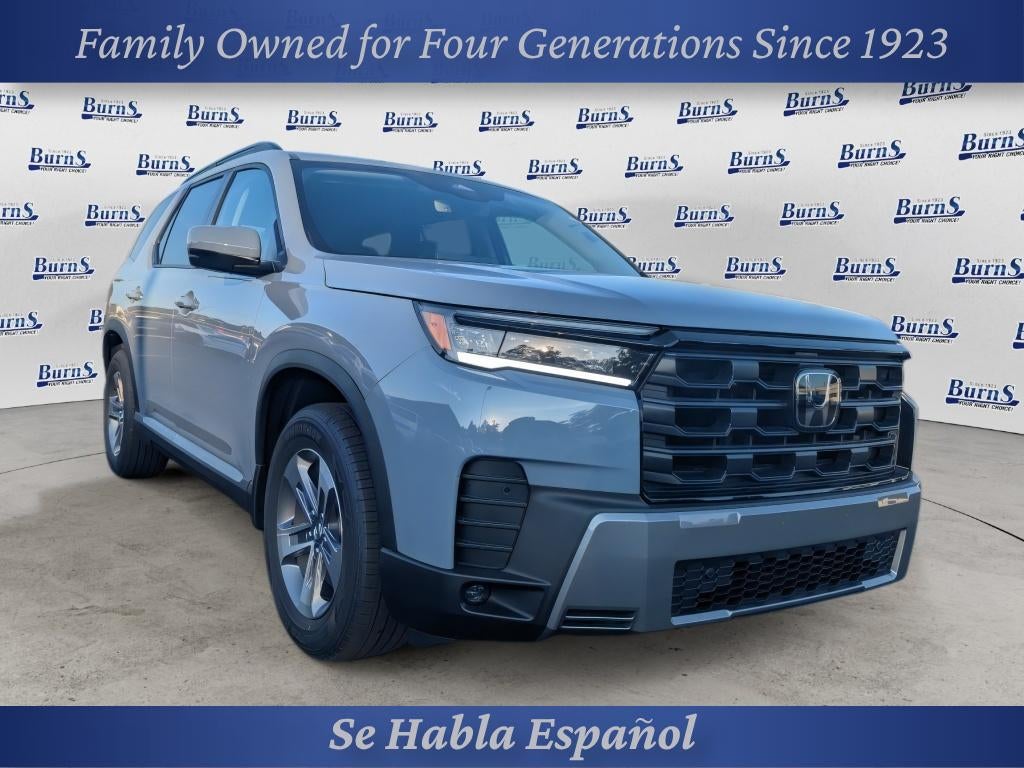 2026 Honda Pilot 2WD EX-L in Sonic Gray Pearl — front three-quarter view