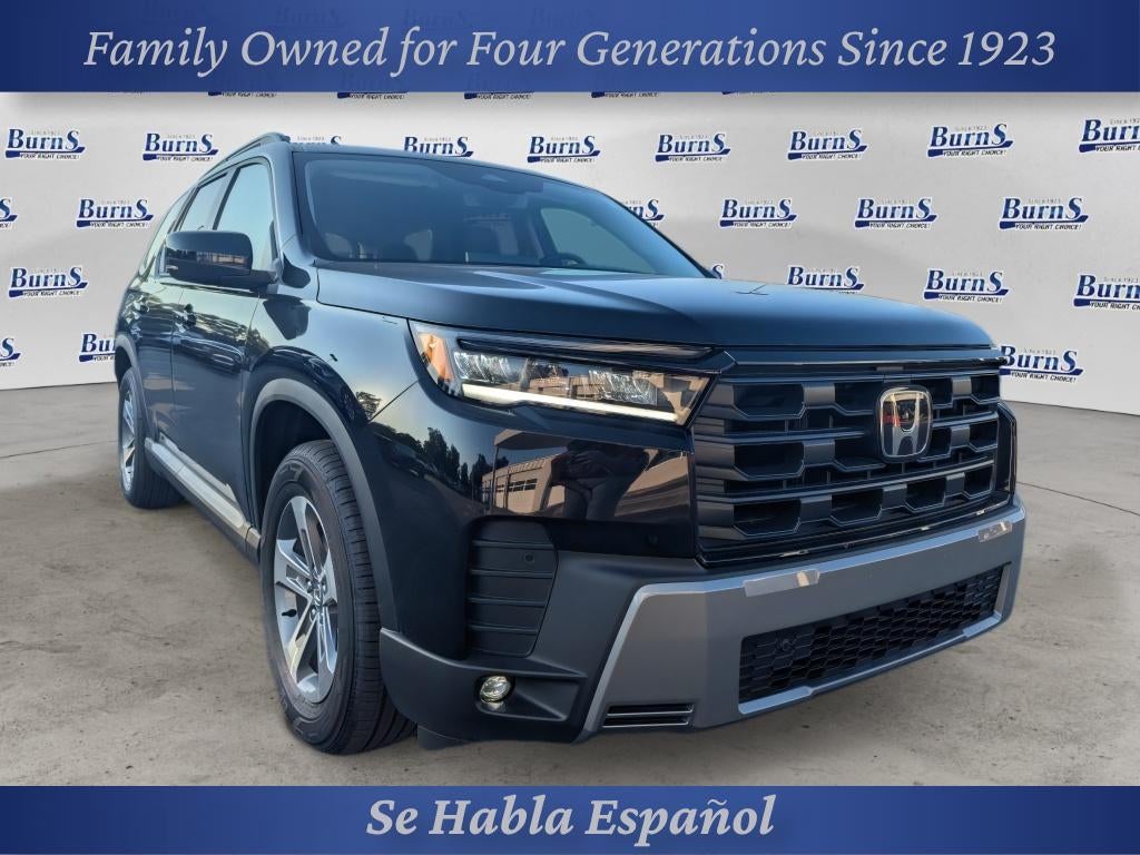 2026 Honda Pilot 2WD EX-L in Crystal Black Pearl — front three-quarter view