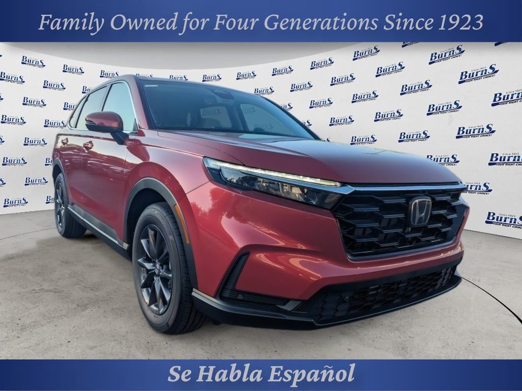 2026 Honda CR-V AWD EX-L in Radiant Red Metallic — front three-quarter view