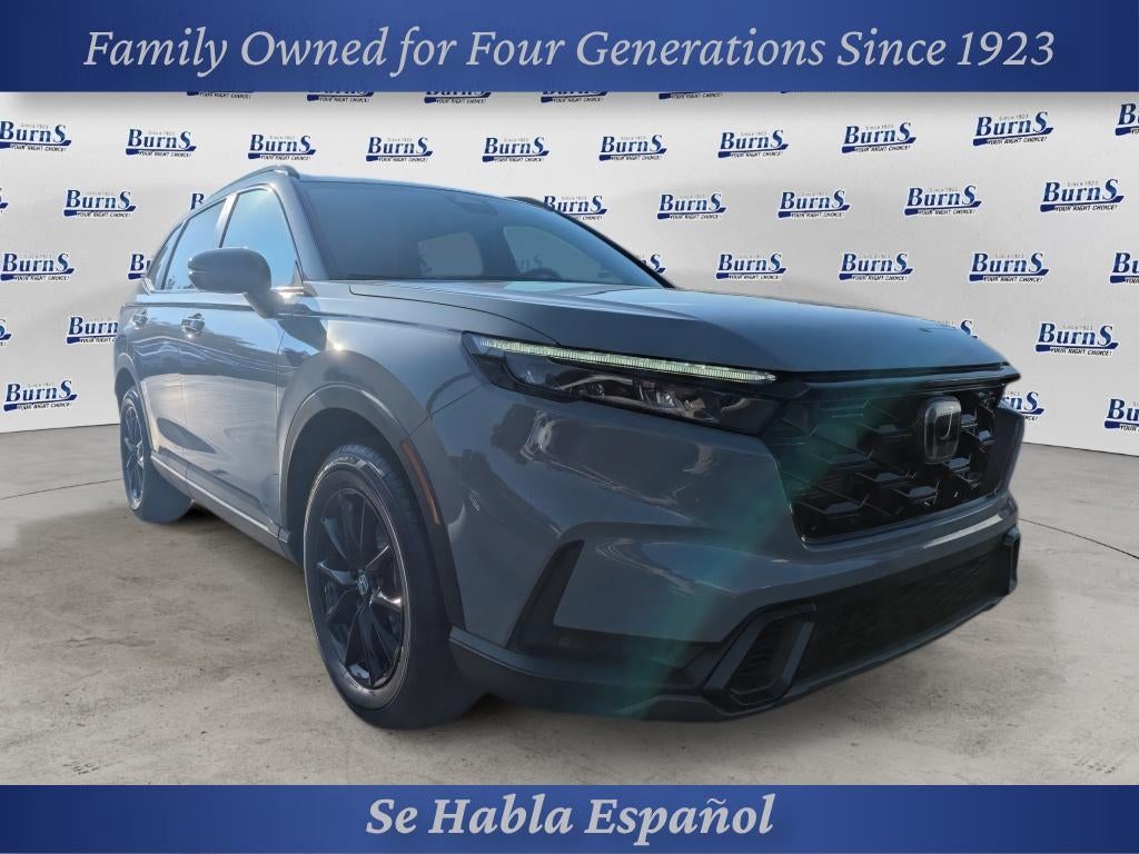 2026 Honda CR-V AWD Sport-L Hybrid in Urban Gray Pearl — front three-quarter view